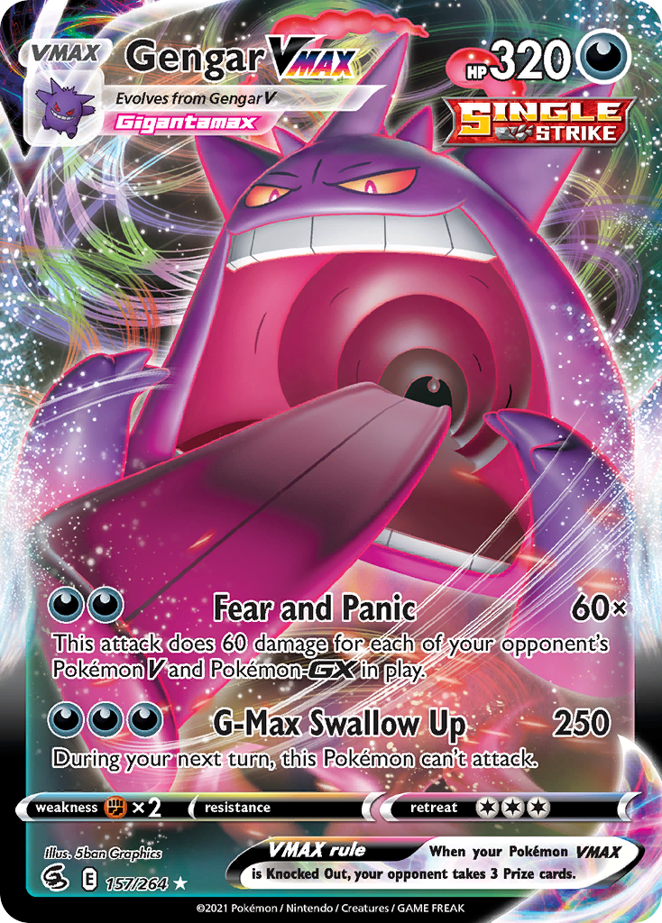 Gengar VMAX from Fusion Strike · 157/264